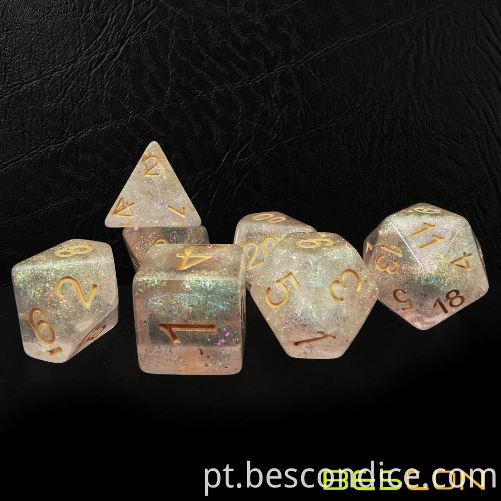 Glitter Inclusions Dice For Rpg Dungeons And Dragons 3